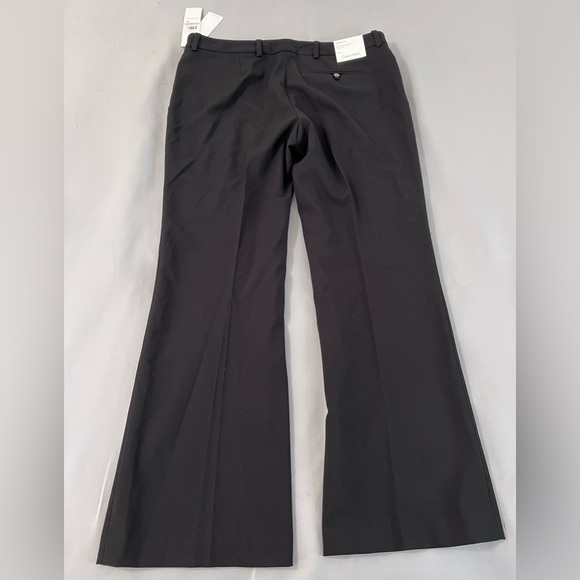 Calvin Klein Womens 12 Black Pants Modern Tapered Leg Fit Short Office NWT - Picture 11 of 12